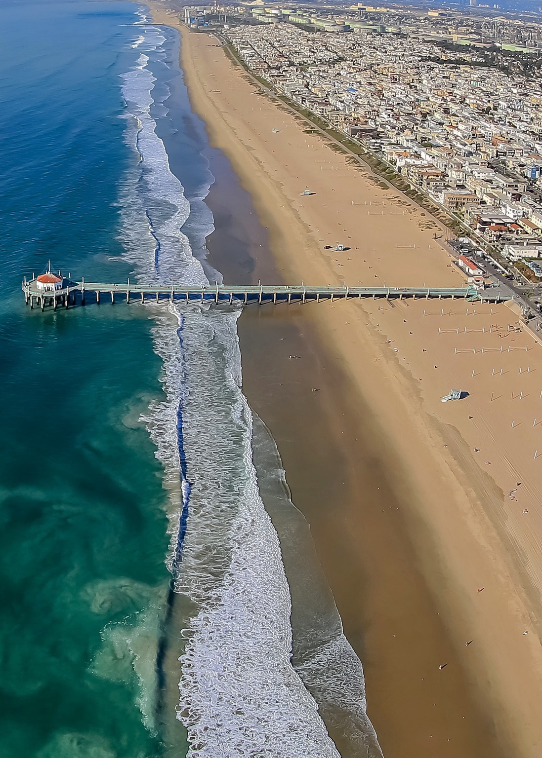 Manhattan Beach from Above — photograph by Paul Towers